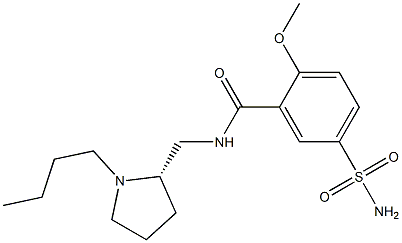 N-[[(2S)-1-Butyl-2-pyrrolidinyl]methyl]-2-methoxy-5-sulfamoylbenzamide Struktur