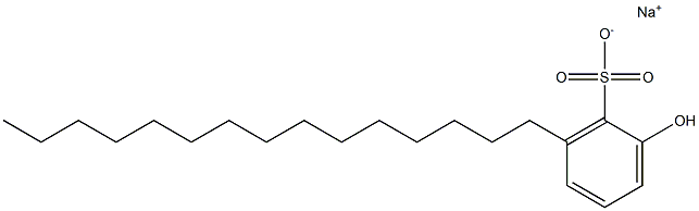 2-Hydroxy-6-pentadecylbenzenesulfonic acid sodium salt Struktur