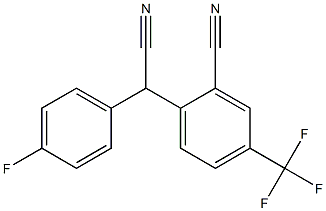 (2-Cyano-4-trifluoromethylphenyl)(4-fluorophenyl)acetonitrile Struktur