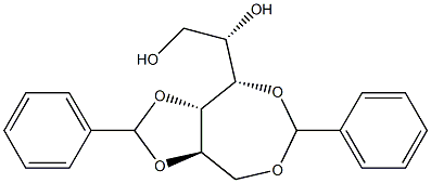 1-O,4-O:2-O,3-O-Dibenzylidene-L-glucitol Struktur