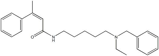 N-[5-(Ethylbenzylamino)pentyl]-3-phenyl-2-butenamide Struktur