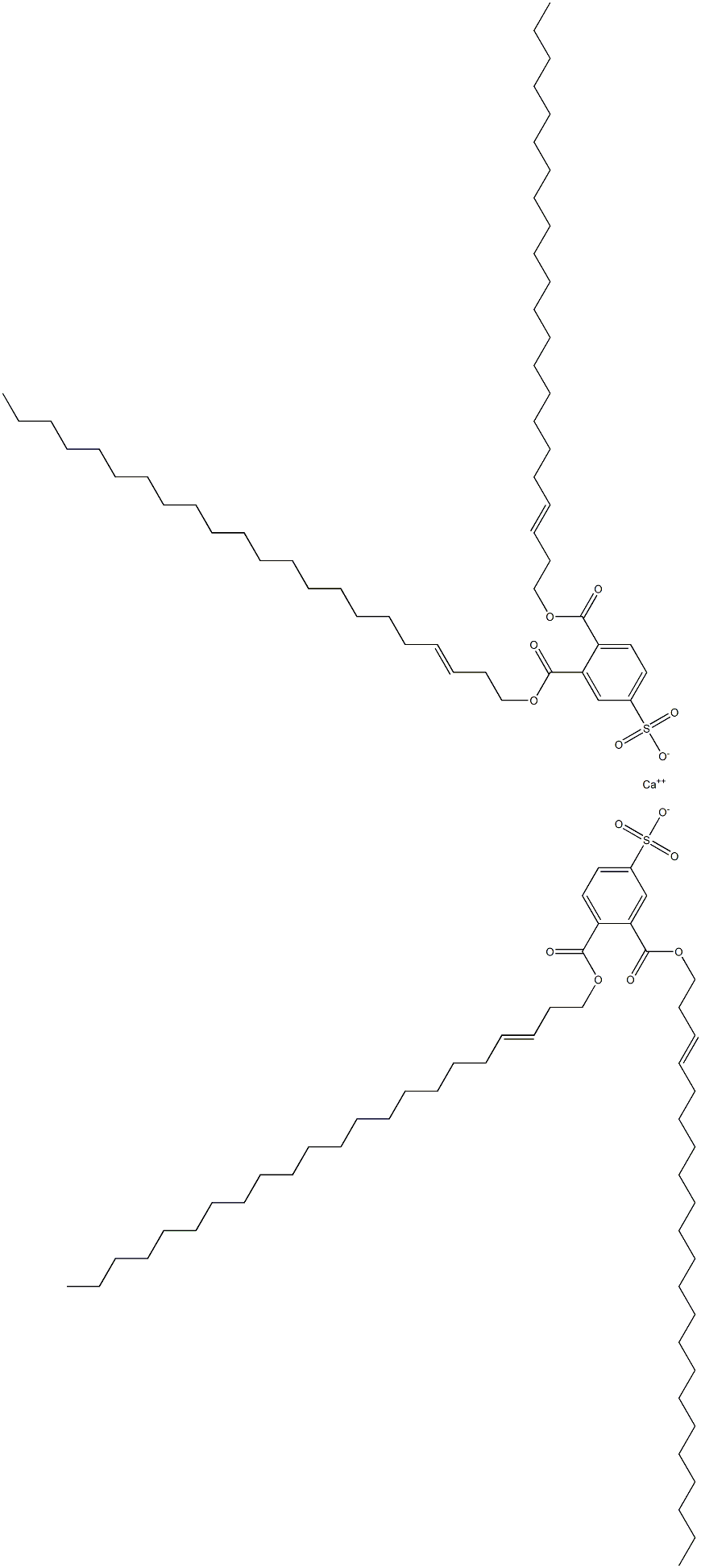 Bis[3,4-di(3-docosenyloxycarbonyl)benzenesulfonic acid]calcium salt Struktur