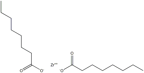 Dioctanoic acid zirconium(II) salt Struktur