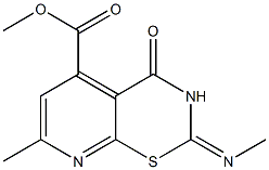 3,4-Dihydro-7-methyl-2-(methylimino)-4-oxo-2H-pyrido[3,2-e][1,3]thiazine-5-carboxylic acid methyl ester Struktur