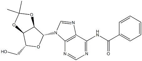 2'-O,3'-O-Isopropylidene-N-benzoyladenosine Struktur