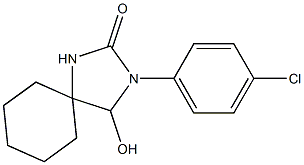 3-(p-Chlorophenyl)-4-hydroxy-2-oxo-1,3-diazaspiro[4.5]decane Struktur