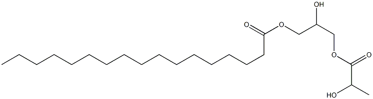 2-Hydroxypropionic acid 2-hydroxy-3-heptadecanoyloxypropyl ester Struktur