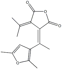 3-[(E)-1-(2,5-Dimethylfuran-3-yl)ethylidene]-4-(1-methylethylidene)furan-2,5(3H,4H)-dione Struktur