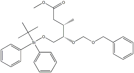 (3S,4S)-3-Methyl-4-(benzyloxymethoxy)-5-(tert-butyldiphenylsiloxy)pentanoic acid methyl ester Struktur