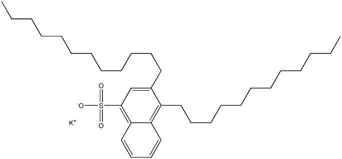 3,4-Didodecyl-1-naphthalenesulfonic acid potassium salt Struktur