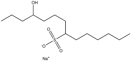 11-Hydroxytetradecane-7-sulfonic acid sodium salt Struktur