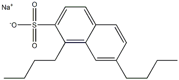 1,7-Dibutyl-2-naphthalenesulfonic acid sodium salt Struktur