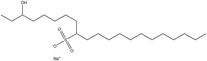 3-Hydroxyhenicosane-9-sulfonic acid sodium salt Struktur