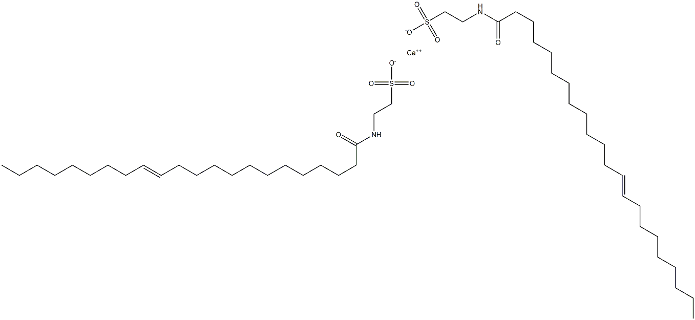 Bis[N-[(E)-1-oxo-13-docosen-1-yl]taurine]calcium salt Struktur