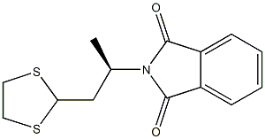 (-)-N-[(R)-2-(1,3-Dithiolane-2-yl)-1-methylethyl]phthalimide Struktur