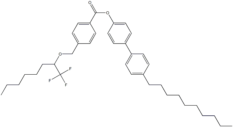 4-[[1-(Trifluoromethyl)heptyl]oxymethyl]benzoic acid 4'-decyl-1,1'-biphenyl-4-yl ester Struktur