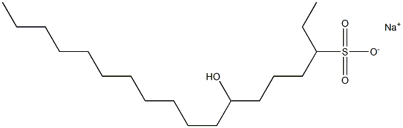 7-Hydroxyoctadecane-3-sulfonic acid sodium salt Struktur