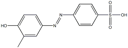 4-(3-Methyl-4-hydroxyphenylazo)benzenesulfonic acid Struktur