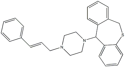 11-(4-Cinnamyl-1-piperazinyl)-6,11-dihydrodibenzo[b,e]thiepin Struktur