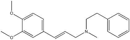 (E)-N-Methyl-3-(3,4-dimethoxyphenyl)-N-(2-phenylethyl)-2-propen-1-amine Struktur