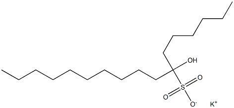 7-Hydroxyheptadecane-7-sulfonic acid potassium salt Struktur