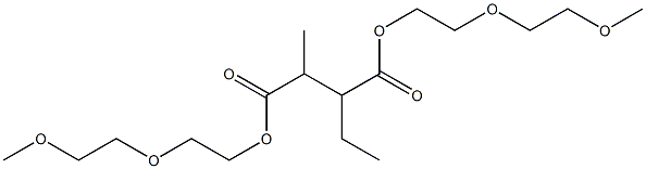 Pentane-2,3-dicarboxylic acid bis[2-(2-methoxyethoxy)ethyl] ester Struktur