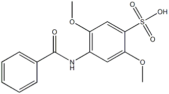 4-Benzoylamino-2,5-dimethoxybenzenesulfonic acid Struktur