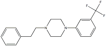 1-[3-(Trifluoromethyl)phenyl]-4-(2-phenylethyl)piperazine Struktur