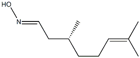 [R,(-)]-3,7-Dimethyl-6-octenaloxime Struktur