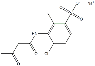 3-(Acetoacetylamino)-4-chloro-2-methylbenzenesulfonic acid sodium salt Struktur