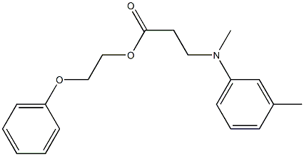 3-[Methyl(m-tolyl)amino]propionic acid 2-phenoxyethyl ester Struktur