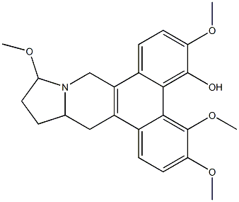 3,4,6,11-Tetramethoxy-5-hydroxy-9,11,12,13,13a,14-hexahydrodibenzo[f,h]pyrrolo[1,2-b]isoquinoline Struktur