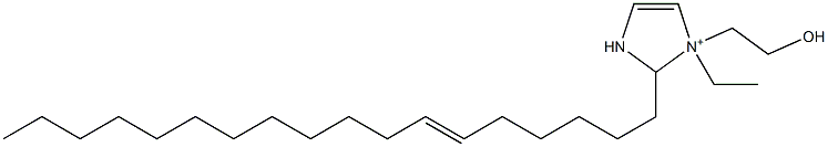 1-Ethyl-1-(2-hydroxyethyl)-2-(6-octadecenyl)-4-imidazoline-1-ium Struktur