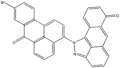 1-(9-Bromo-7-oxo-7H-benz[de]anthracen-3-yl)anthra[1,9-cd]pyrazol-7-one Struktur