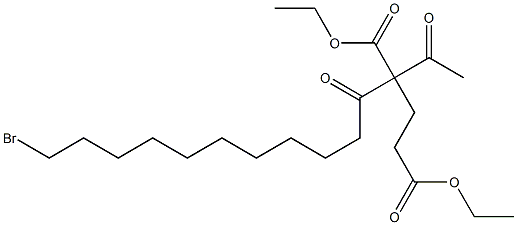 2-Acetyl-2-(11-bromoundecanoyl)glutaric acid diethyl ester Struktur