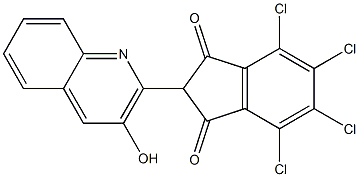 2-(3-Hydroxyquinolin-2-yl)-4,5,6,7-tetrachloro-1H-indene-1,3(2H)-dione Struktur