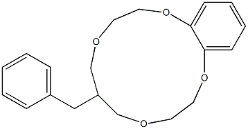 6-Benzyl-2,3,6,7,9,10-hexahydro-5H-1,4,8,11-benzotetraoxacyclotridecin Struktur