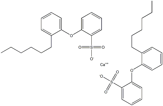 Bis[2-(2-hexylphenoxy)benzenesulfonic acid]calcium salt Struktur