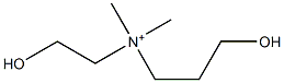 (2-Hydroxyethyl)(3-hydroxypropyl)dimethylaminium Struktur