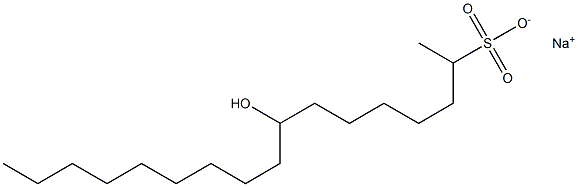 8-Hydroxyheptadecane-2-sulfonic acid sodium salt Struktur