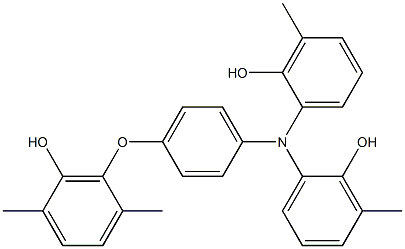 N,N-Bis(2-hydroxy-3-methylphenyl)-4-(6-hydroxy-2,5-dimethylphenoxy)benzenamine Struktur