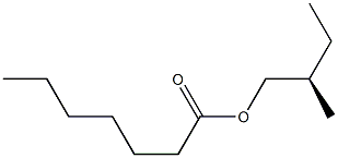 (-)-Heptanoic acid (R)-2-methylbutyl ester Struktur