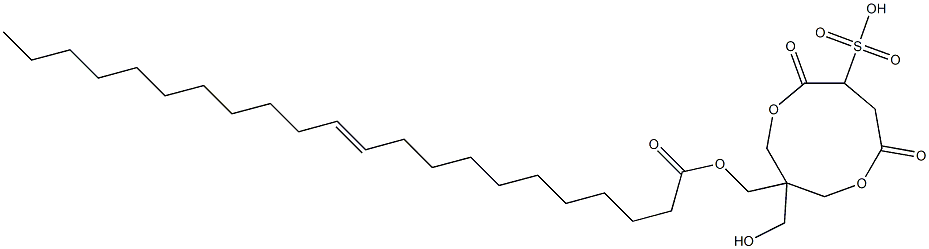 (E)-11-Docosenoic acid [1-(hydroxymethyl)-4,7-dioxo-6-sulfo-3,8-dioxacyclononan-1-yl]methyl ester Struktur