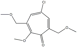 5-Chloro-2-methoxy-3,7-bis(methoxymethyl)cyclohepta-2,4,6-trien-1-one Struktur