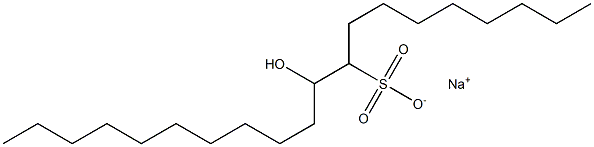 10-Hydroxyicosane-9-sulfonic acid sodium salt Struktur