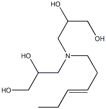 3,3'-(3-Hexenylimino)bis(propane-1,2-diol) Struktur