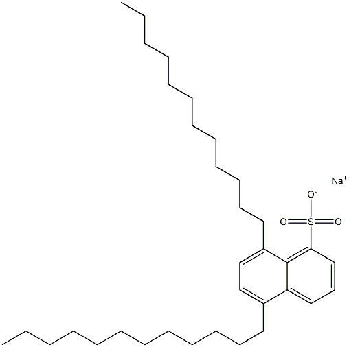 5,8-Didodecyl-1-naphthalenesulfonic acid sodium salt Struktur