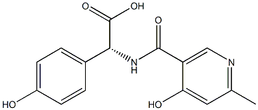 (R)-(p-Hydroxyphenyl)[(2-methyl-4-hydroxy-5-pyridinyl)carbonylamino]acetic acid Struktur