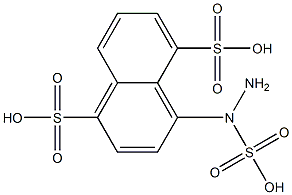 4-(2-Sulfohydrazino)-1,5-naphthalenedisulfonic acid Struktur