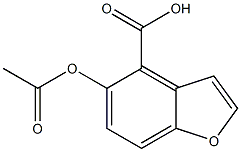 5-Acetyloxy-4-benzofurancarboxylic acid Struktur